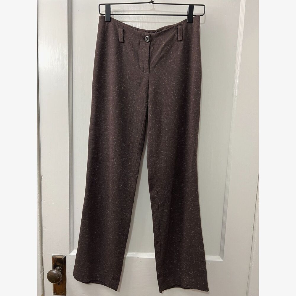 J Jill Women's Stretch Brown Trousers Dress Pants Polyester Rayon Size 2 Petite